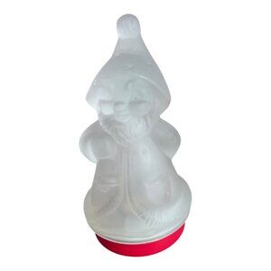 Vtg Christmas Reuge Gnome Figurine Plays SILENT NIGHT Swiss Musical Movement 6"